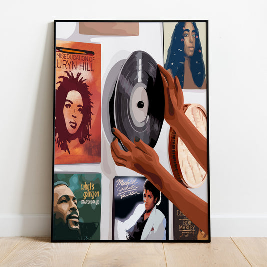 "Black Album Wall" Digital Print
