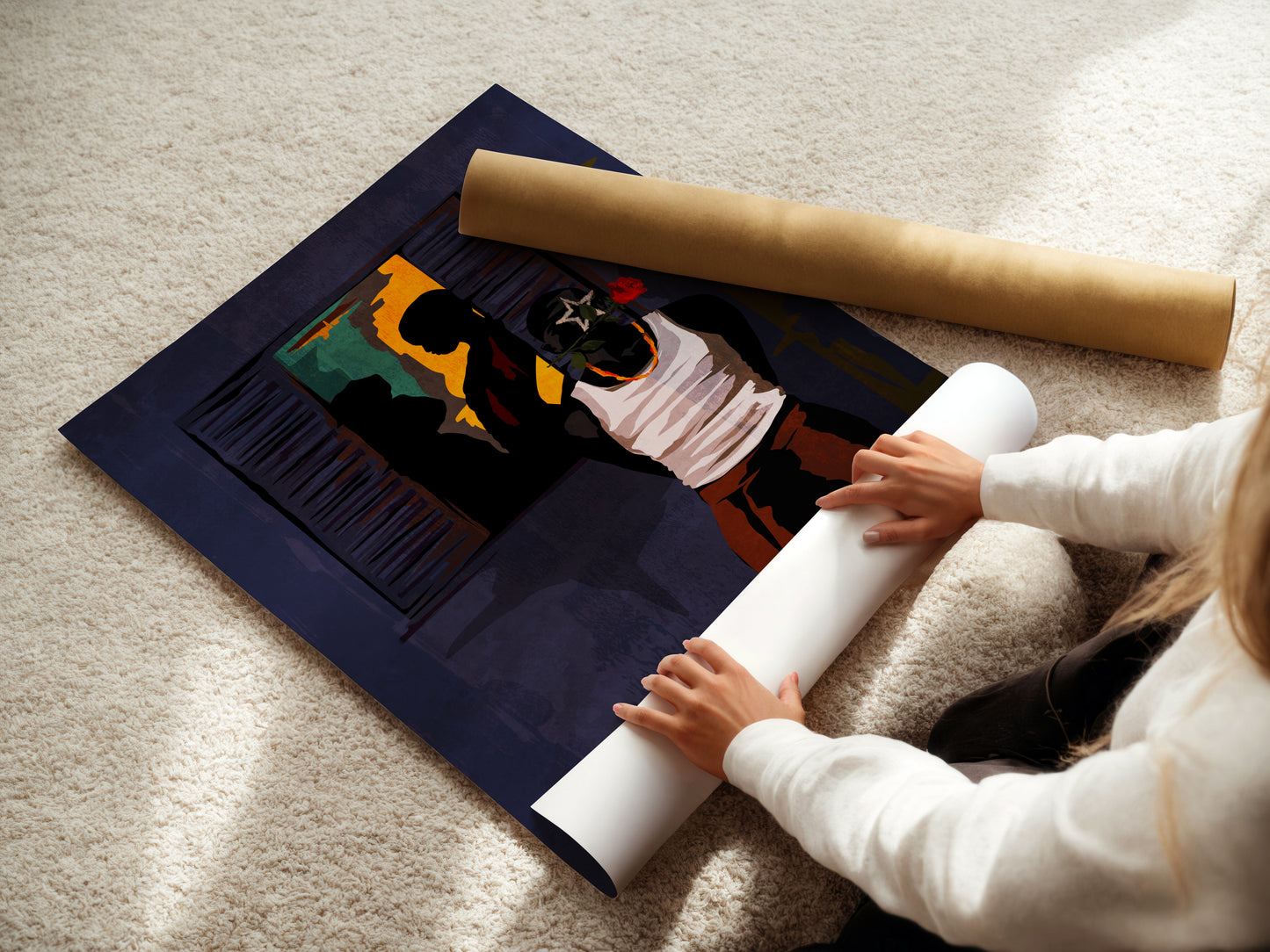 "I BROUGHT YOU A ROSE" Print